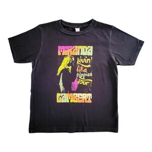 Miranda Lambert Black Concert T-shirt Tee Living Like Hippies‎ Tour Kids 6/7